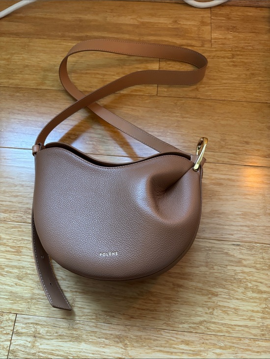 Polene Handbags - Polene Brown Pebbled Leather Crossbody Bag